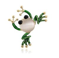 Durable Cute Frog Insect Brooch Colorful Wedding Brooch Fashion Jewelry Gift Beige