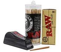 RAW Classic King Size Pure Pre-Rolled Cones (55 Pack and Cone Filler)