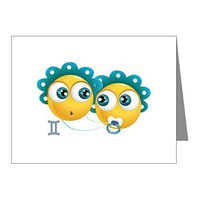 Note Card SmileyFace Zodiac Gemini