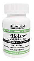 Elfolate® 15mg L-Methylfolate Methyl Folate Methylfolate Medical Food Supplement Doctor Recommended Professional Strength Active Pure Potent 30 Tablets