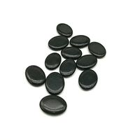 Windfulogo 12Pcs Small Hot Massage Stones Set Natural Lava Basalt Heated Warmer Stone for Spa Massage Black 1.18 x 1.57 in(3x4cm)