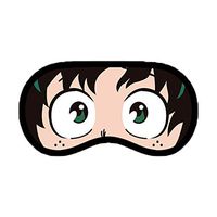 WerNerk My Hero Academia Sleep Mask, Cosplay Eye Patch Comfortable Sleeping Eye Shade Mask Blindfold Eye Mask Eye Cover for Full Night's Sleep, Travel and Nap(Izuku Midoriya Deku)