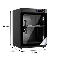 INTBUYING Digital Dehumidify Dry Box Transparent Door Cabinet Box Camera & Lens 30L