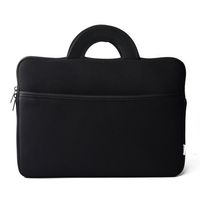 TopCase Black Protective Neoprene Cushion Sleeve Bag Case with Handle for All Apple MacBook White/MacBook Pro 13" and MacBook Air 13" with Topcase Mouse Pad