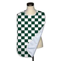Check Collection Adult Bib - Covered with Care Assorted Prints Available! (Forest Green Racing Check)