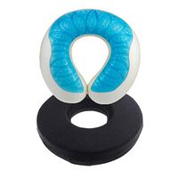 Fityle Orthopedic Anti Bedsore Seat Tailbone Cushion Pad with Gel Memory Foam Cool Pillow for Adults Kids Elderly Use