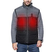 MAG.AL Color Matching Keep Warm USB Charging Heat Electric Vest Heating Clothes Intelligent Temperature Adjustment with 3 Heating Tablets,L