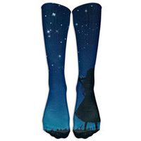 JIAU HUA Custom Girl Playing Violin Long Stockings Men And Womens Knee High Athletic Socks