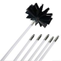 Ochine Nylon Chimney Brush and Rods Kit Electrical Rotary Drill Drive Sweeping Cleaning Tool with Long Flexible Rods