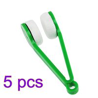ULTNICE 5 Pcs Magic Mini Glasses Sunglasses Eyeglasses Microfiber Spectacles Cleaner Soft Brush Cleaning Tool (Random Color)