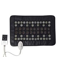 UTK Far Infrared Natural Jade Tourmaline Healing Pain Relief Meditation Anxiety Black Shungite Pro Heating Pad with Bonus Cover