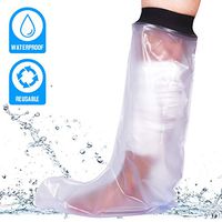 Leg Cast Covers for Shower，Adult Long Leg Cast Shower Protector，Watertight Shower Bandage and Wound Protector for Broken Leg, Knee, Foot, Ankle Wound, Burns 100% Reusable