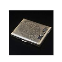 CHAOQIANG Creative Cigarette Lighter Integrated Charging, Retro Ultra-thin Cigarette Case 20 Sticks Cigarette Box With USB Charging Windproof Cigarette Lighter To Send Boyfriend Husband Customer Leade