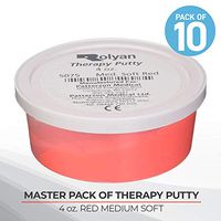 Sammons Preston Master Pack, Therapy Putty For Physical Therapy Exercises, Hand Grip and Strength Training, For Stress and Pain Relief, Occupational Therapy, Set of 10, 4 Ounces, Red, Medium Soft