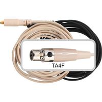 Galaxy Audio HS3/ES3 Headset Replacement Cable with TA4F Wired for Most Shure Systems, Black