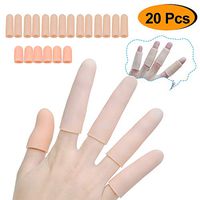 Sumifun Silicone Finger Protectors, Gel Finger Sleeves Support (20 Pcs) Finger Cots Great for Trigger Finger, Finger Arthritis, Hand Eczema, Finger Cracking