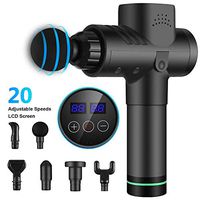 MUSCOACH Massage Gun Deep Tissue Muscle Massager for Athletes, Electric Handheld Percussion Fascia Massaging Gun Kneading Sports Drill with Quiet Brushless Motor for Pain Relief,Black