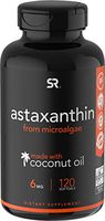 Astaxanthin (6mg) with Organic Coconut Oil for Better Absorption - 120 Softgels