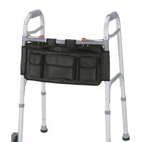 Fushida Rollator Storage Bag, Water Resistant Accessory Pouch for Walker Wheelchair,Hands Free Organizer for Folding Walkers,Wheelchair Loose Items Carrier, Black,FYH563