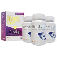 RestUp Fast-Acting Sleep Aid, Non-Habit Forming, Melatonin, Magnesium, 5-HTP, L-Theanine, As Seen on Netflix, 3-Pack (30 Ct Each)