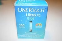 OneTouch Ultra Blue Blood Glucose Test Strips, 53885024510 - Box of 100