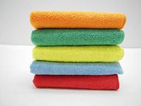 DeRoyal Microfiber All Purpose Cleaning Cloth, 12 x 12 inch, Pack of 60 Towels, Available in 5 Colors (Yellow, Red, Orange, Blue, Green)