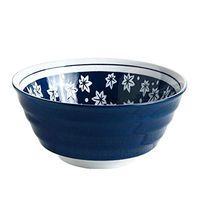 ZSQAI Japanese Style Hand Painted Blue And White Porcelain Bowl Creative Ceramic Ramen Soup Bowl Fruit Salad Bowl