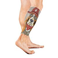 Calf Guard Sleeves Basset Sheriff Dog Sports Calves Guards Sleeves for Running, Basketball, Baseball, Football