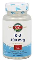 Kal 100 Mcg K2 Mk-7 Tablets, 60 Count
