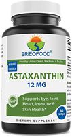 Brieofood Astaxanthin 12mg Premium Antioxidant - 60 Softgels Capsules - Supports Joint, Skin, Eye Health Naturally