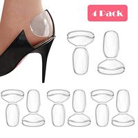 4 Pairs High Heel Grips, KTOMO Silicone High Heel Cushions Gel Heel Grip Self-Adhesive Shoe Pads Foot Protector for Women