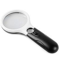 Loupe Led Magnifying Glass with Light 3X 45X Handheld Magnifier Lens Illuminated Jewelry Loupe Super High Clarity Lightweight