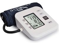 Blood Pressure Monitor Professional Balance Upper Arm Cuff Monitor Heart Rate Machine Measurement with Voice Large LCD One-Button Operation 2x99 Group Data Memory for Home Travel Use White