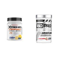 Scivation Xtend Ripped BCAA Powder, Blueberry Lemonade, 30 Servings + IsoPro 100% Grass Fed Native Whey Protein Isolate Powder, Fruity Cereal Flavor, 24 Servings