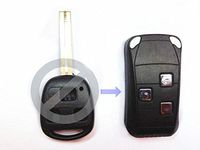 Replacement Flip Folding 3 Buttons Keyless Smart Uncut Remote Key Case Shell for Lexus ES 300 ES 330 Rx 300 Rx 330 Rx 400h Lx 470 Gs 400 Gs 430 Gs 300 Replacement Key Fob No Chip