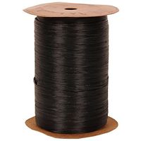 JAM PAPER Raffia Ribbon - Black - 100 Yards per Spool - Sold Individually