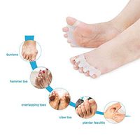 Toe Eversion Corrector Separator Five Toe Separate Toe Care Flip Finger Protector Soft Fight Bunion, Hammer Toes, Claw Toes, Crooked Toes and More!