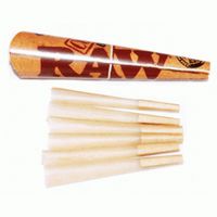 RAW Classic Rolling Paper Cones Natural Hemp (1 pk 6 cones) 1 1/4