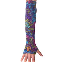 PINK CACTUS Color Flower Oil Painting Sports Arm Sleeves With Thumb Holes Anti-uv Sun Protection Golf Driving Sports Arm Sun Sleeves Gloves For Women Men