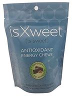 isXweet Dark Chocolate Acai Berry Energy Chews (28 Count) (100 mg Natural Caffeine)