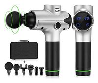 Hot Sale Electric Handheld Muscle Deep Tissue Body Pain Relief, Shaping Electric Percussion Muscle Massager Gun Fascia Gun (Silver, Black Printed)