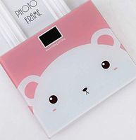 Digital Bathroom Weight Scale - Digital LCD Backlight Display Body Scales,Round Corner Design and 5mm Tempered Glass（Bear Pattern）