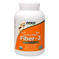 NOW Foods - 100% Certified Organic Fiber-3 Intestinal Health - 16 oz. ( Multi-Pack)