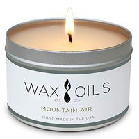 Wax and Oils Soy Wax Aromatherapy Scented Candles (Mountain Air) 8 Ounces. Single