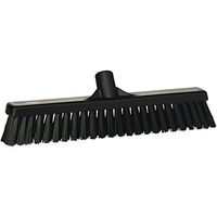 Vikan 31749 Coarse/Fine Sweep Floor Broom Head, Polypropylene Block, 16-1/2" Polyester Bristle, Black
