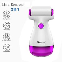 Surker 5r-h 2-in-1 Portable Electric Fabric Shaver Roller,Dual Protection for Your Clothes, Quickly and Effectively Remove Fluff, Lint,Universal USB Charging (Purple, S, SK-680,