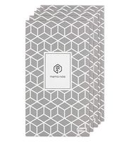 5-Pack of N Memo Notebooks with 50 Ruled Pages, 148mm x 83mm (Geometric Patterns)