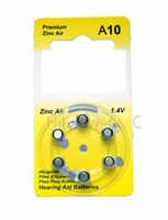 Hillflower 12 Pieces A10 Size 10 10A PR70 Card 1.45V Heavy Duty Long Duration Hearing Aid Zinc Air Battery