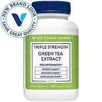Triple Strength Green Tea Extract 750mg Capsules with EGCG – A Natural Antioxidant to Support Fat Metabolism – Fights Free Radicals – Decaffeinated (200 Vegetarian Capsules) by The Vitamin Shoppe