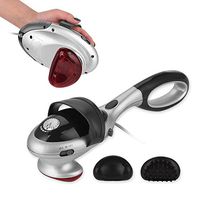 BelleLotus Electric Back Handheld Massager,Neck Shoulder Deep Tissue Percussion Massage,Vibration Massage + Infrared Light Heating,Powerful Motor and Infinite Speed Adjustment